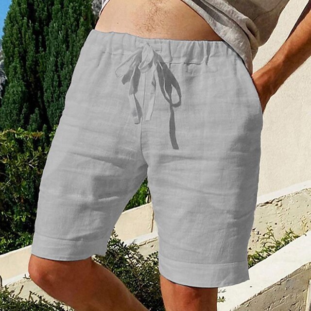  Lässige Strandshorts aus Leinen für Männer, leicht und bequem für Sommertage