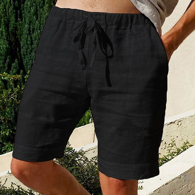  Lässige Strandshorts aus Leinen für Männer, leicht und bequem für Sommertage