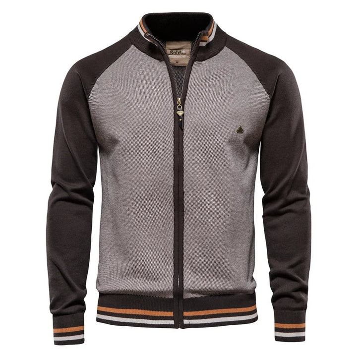 Lässige Strickjacke mit Reißverschluss für Männer, ideal für Herbst- und Wintertage