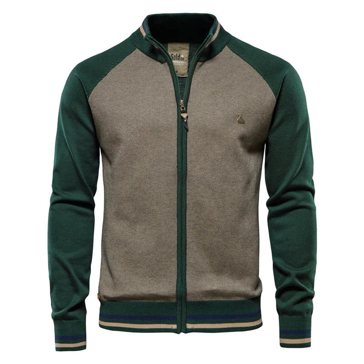 Lässige Strickjacke mit Reißverschluss für Männer, ideal für Herbst- und Wintertage
