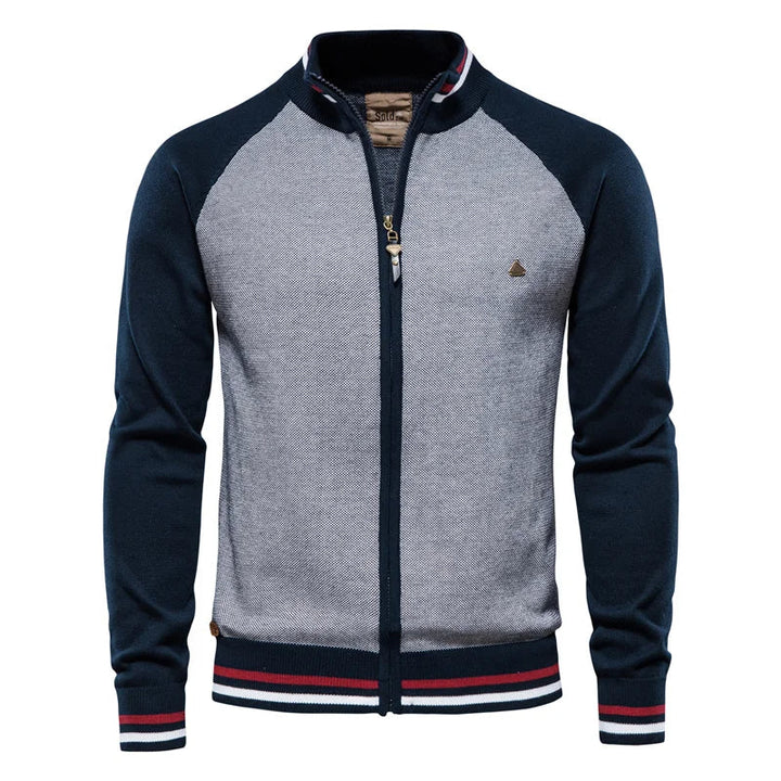 Lässige Strickjacke mit Reißverschluss für Männer, ideal für Herbst- und Wintertage