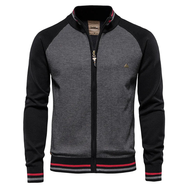 Lässige Strickjacke mit Reißverschluss für Männer, ideal für Herbst- und Wintertage
