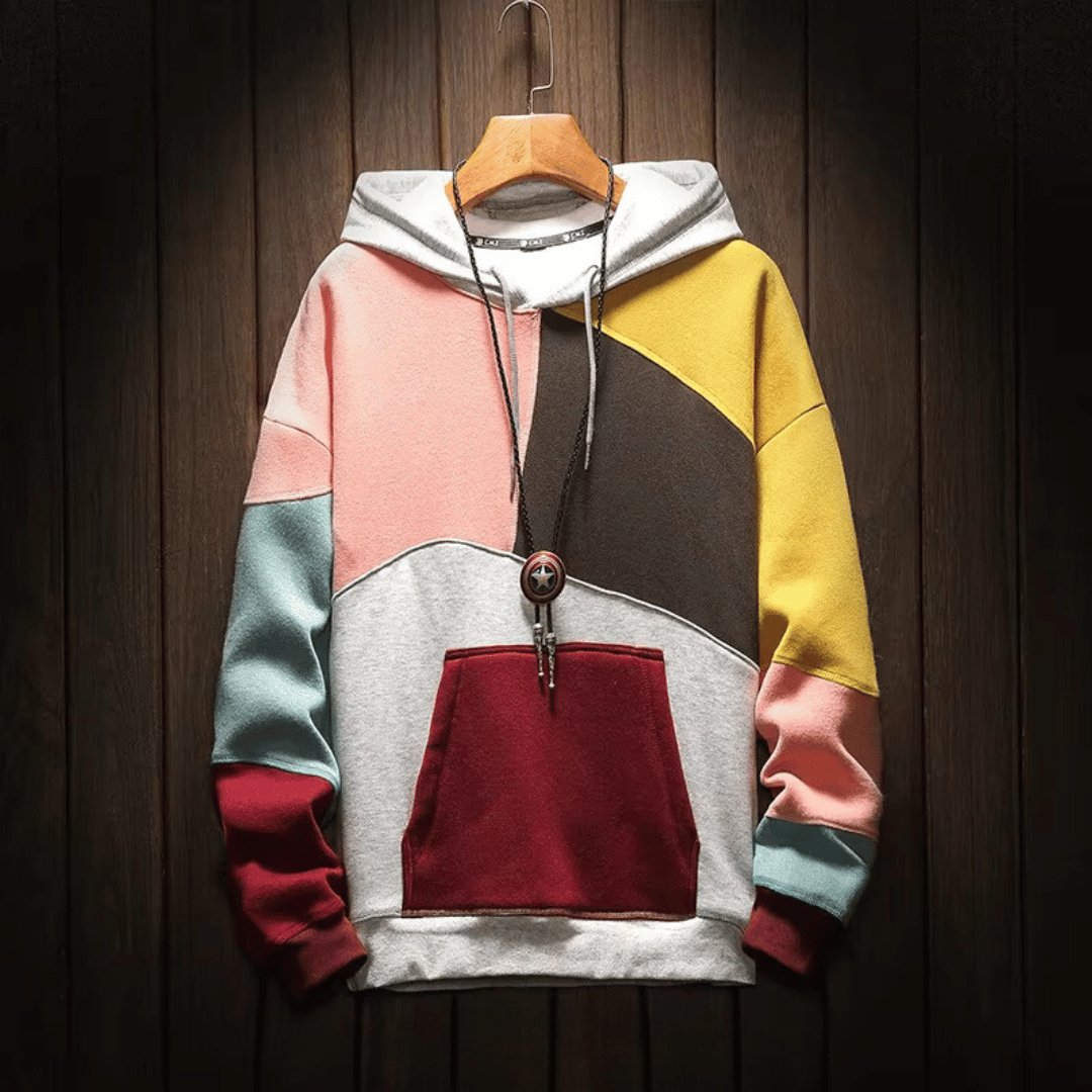Lässiger bunter Hoodie für Männer – bequem, stylisch und ideal für Herbst- und Wintertage