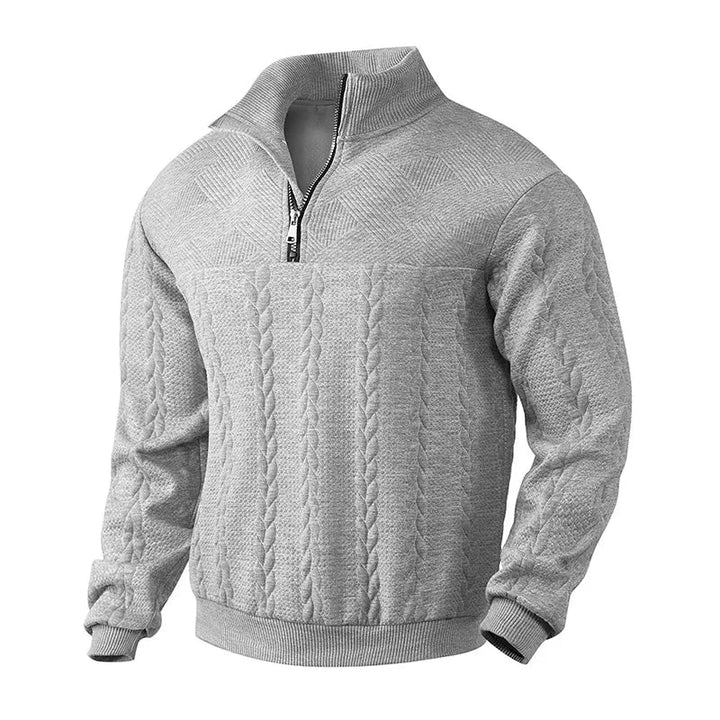 Lässiger Herrenstrickpullover für den Winter, warm und modern für kalte Tage.