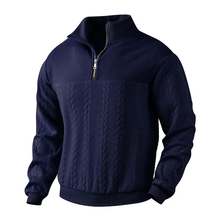 Lässiger Herrenstrickpullover für den Winter, warm und modern für kalte Tage.