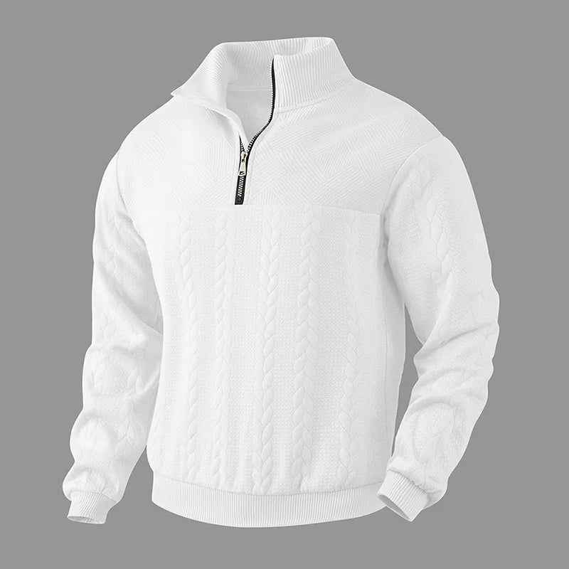 Lässiger Herrenstrickpullover für den Winter, warm und modern für kalte Tage.