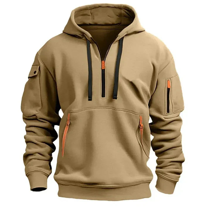 Lässiger Kapuzenpullover für Männer, ideal für Herbst- und Wintertage, gemütlich und modisch.