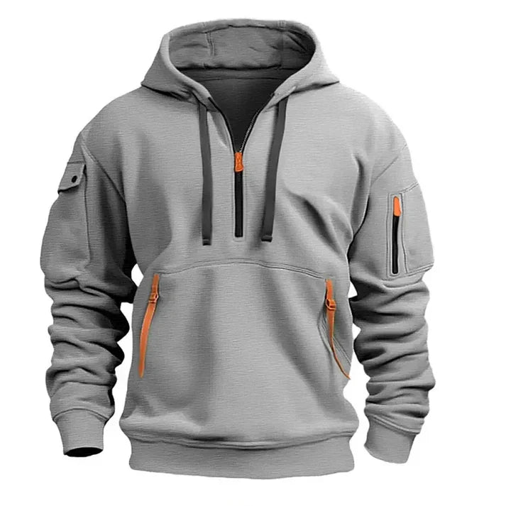 Lässiger Kapuzenpullover für Männer, ideal für Herbst- und Wintertage, gemütlich und modisch.