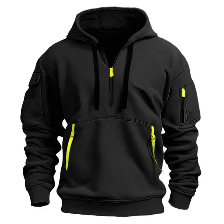 Lässiger Kapuzenpullover für Männer, ideal für Herbst- und Wintertage, gemütlich und modisch.