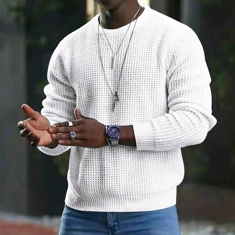  Lässiger Langarmpullover für Herren in zeitlosem, komfortablem Design