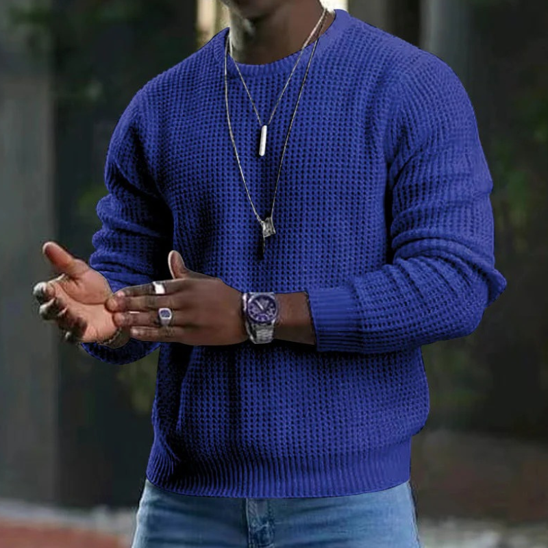  Lässiger Langarmpullover für Herren in zeitlosem, komfortablem Design