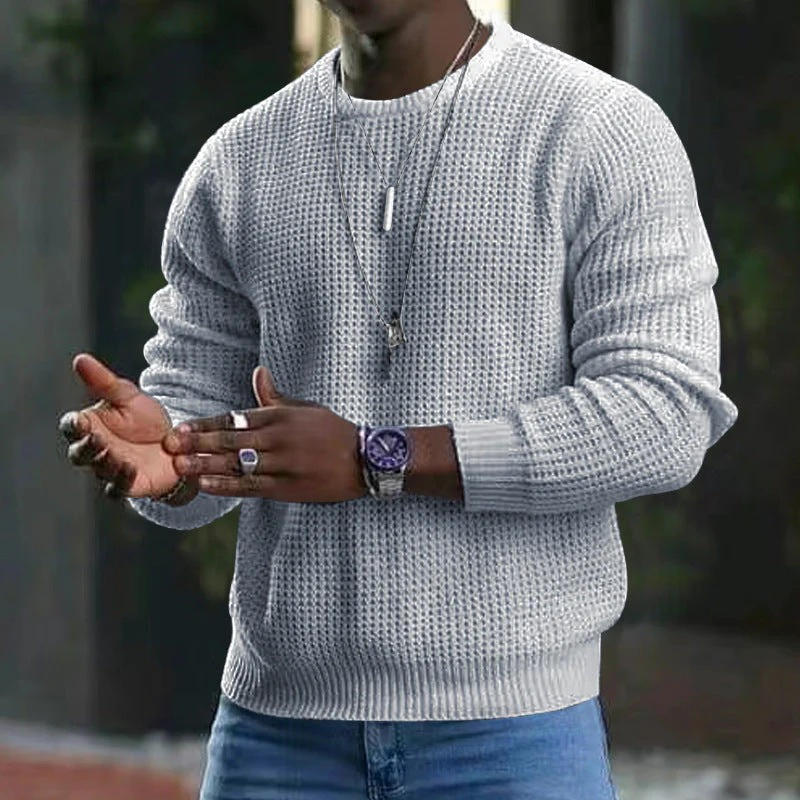  Lässiger Langarmpullover für Herren in zeitlosem, komfortablem Design