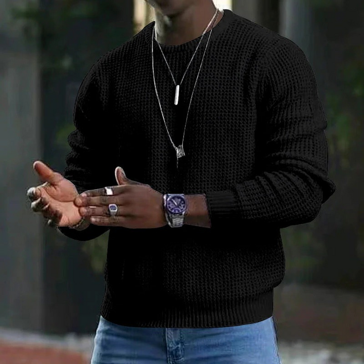  Lässiger Langarmpullover für Herren in zeitlosem, komfortablem Design