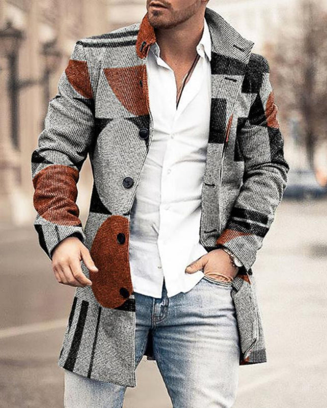 Lässiger Outdoor-Wintermantel für Männer, warm und stilvoll für kalte Herbst- und Wintertage.