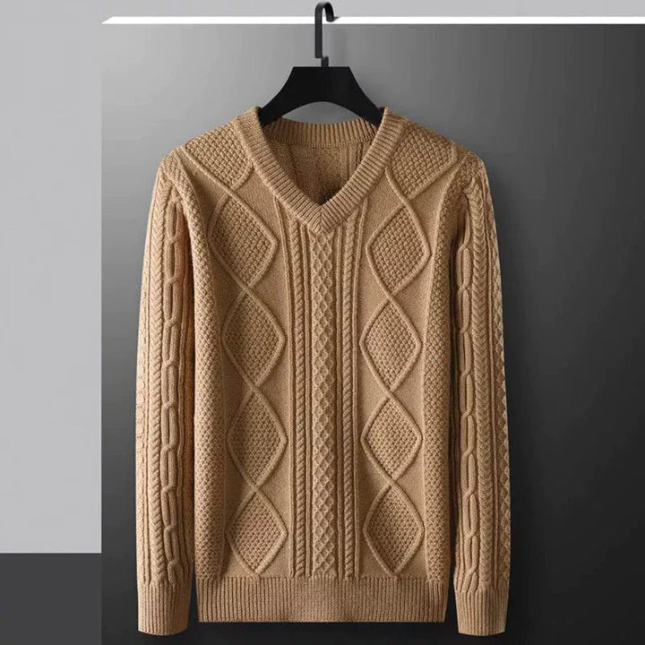 Lässiger Strickpullover für Männer, bequem und stilvoll für Herbst- und Wintertage
