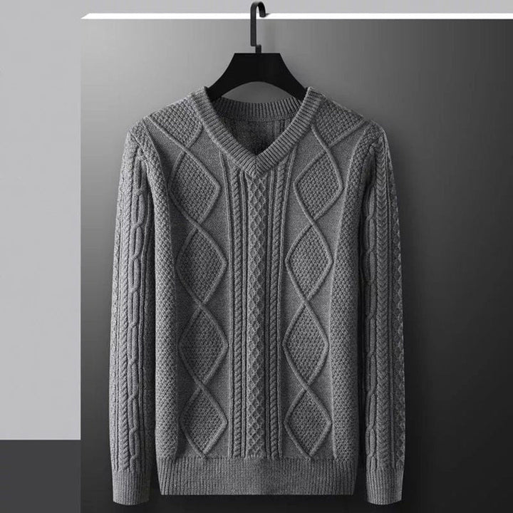 Lässiger Strickpullover für Männer, bequem und stilvoll für Herbst- und Wintertage