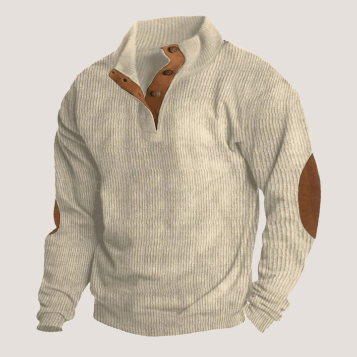 Lässiger warmer Cord-Pullover für Männer – ideal für Herbst- und Wintertage.