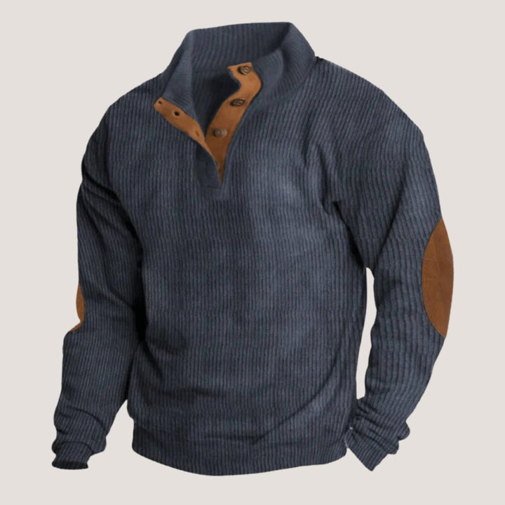 Lässiger warmer Cord-Pullover für Männer – ideal für Herbst- und Wintertage.