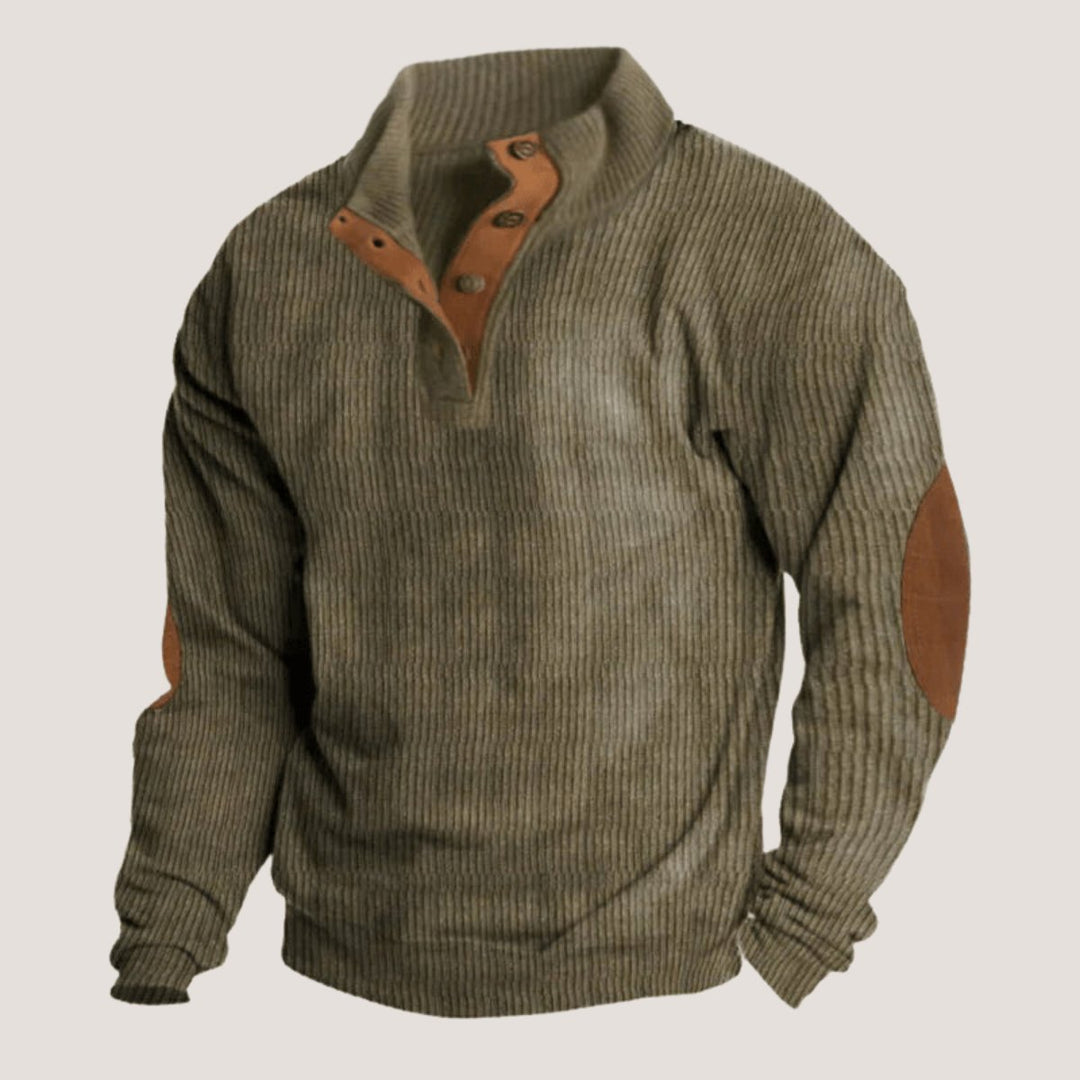 Lässiger warmer Cord-Pullover für Männer – ideal für Herbst- und Wintertage.