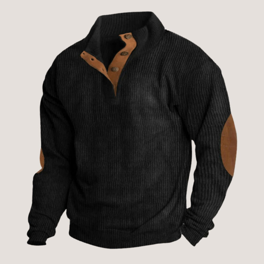 Lässiger warmer Cord-Pullover für Männer – ideal für Herbst- und Wintertage.
