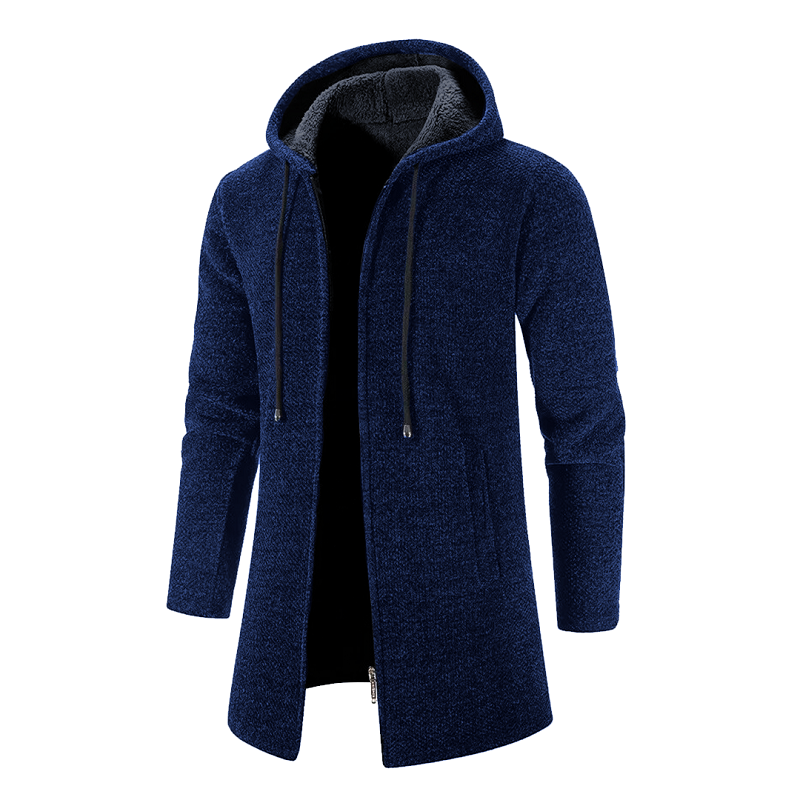  Lässiger Wollmantel mit Kapuze in modernem Design, ideal für stilvolle und warme Winterlooks.