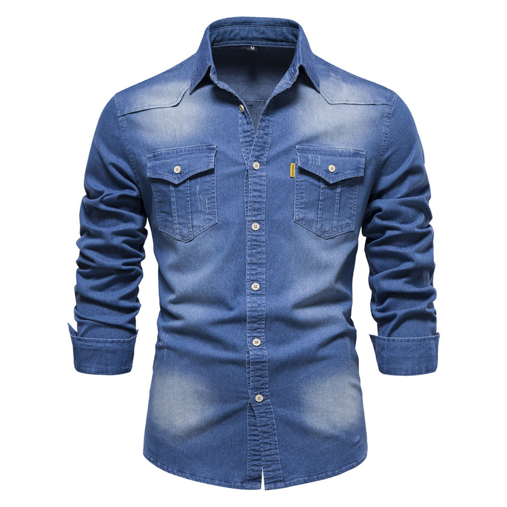 Lässiges Denim-Hemd für Männer, leicht und atmungsaktiv für stilvolle Sommerlooks