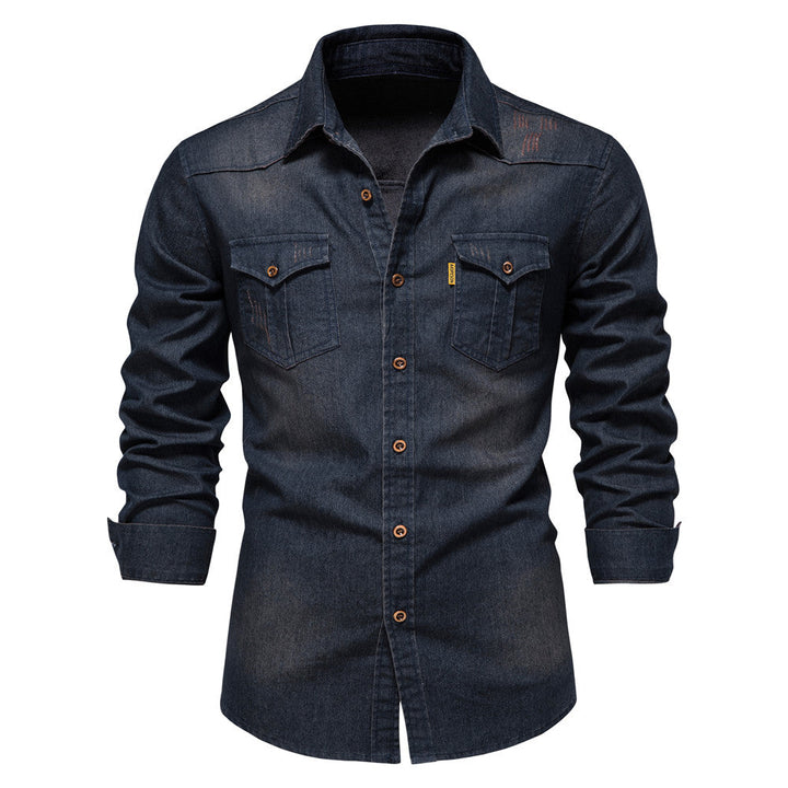 Lässiges Denim-Hemd für Männer, leicht und atmungsaktiv für stilvolle Sommerlooks