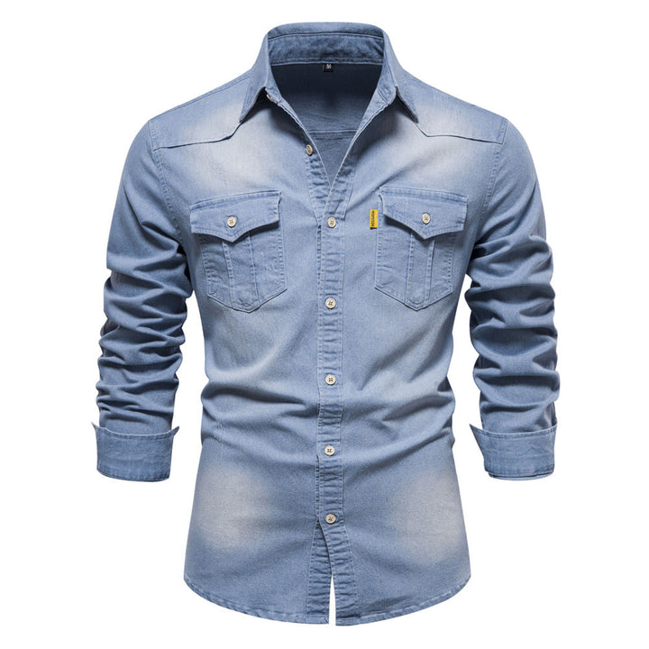 Lässiges Denim-Hemd für Männer, leicht und atmungsaktiv für stilvolle Sommerlooks