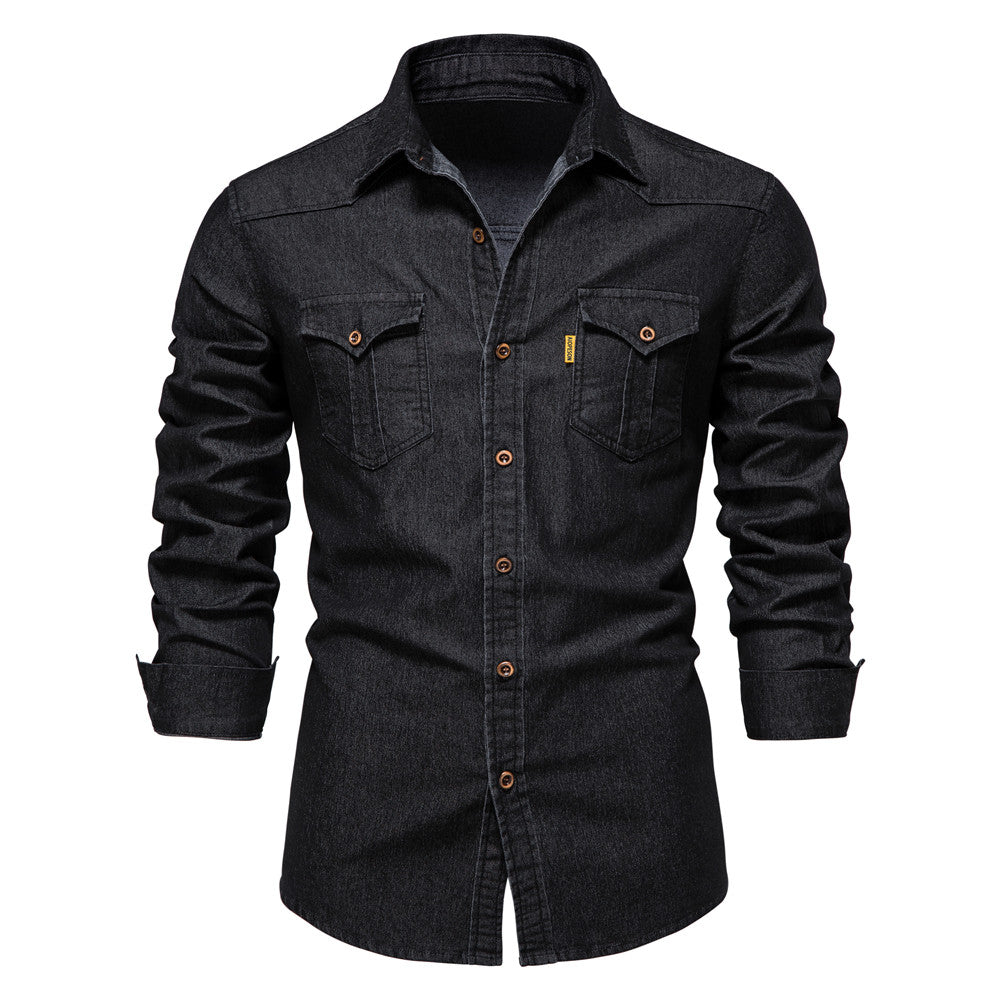 Lässiges Denim-Hemd für Männer, leicht und atmungsaktiv für stilvolle Sommerlooks