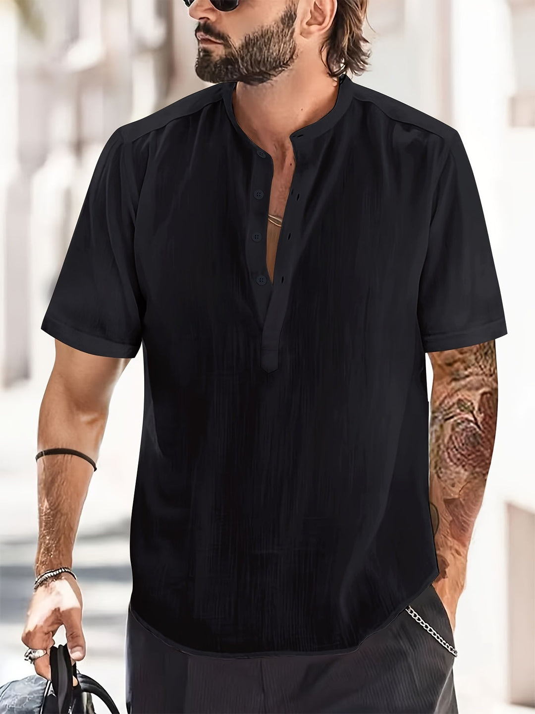 Lässiges Herren-Sommer-Poloshirt – leicht, atmungsaktiv und perfekt für warme Tage