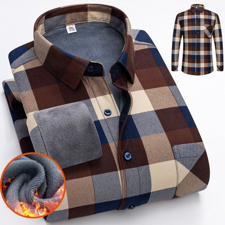 Lässiges Herren-Fleece-Winterhemd – warmes und bequemes Design für kalte Tage