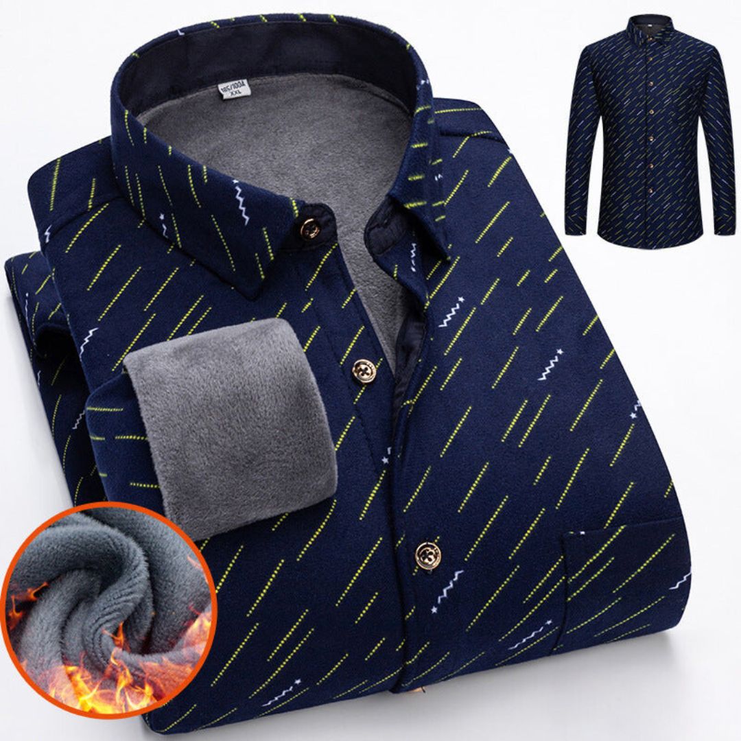 Lässiges Herren-Fleece-Winterhemd – warmes und bequemes Design für kalte Tage