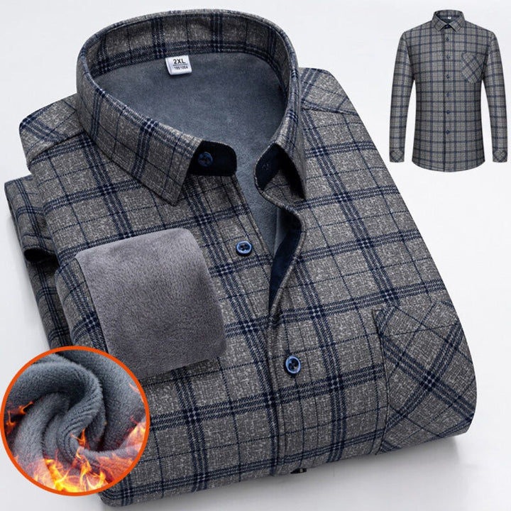 Lässiges Herren-Fleece-Winterhemd – warmes und bequemes Design für kalte Tage