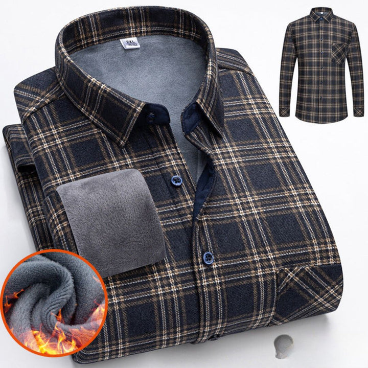 Lässiges Herren-Fleece-Winterhemd – warmes und bequemes Design für kalte Tage