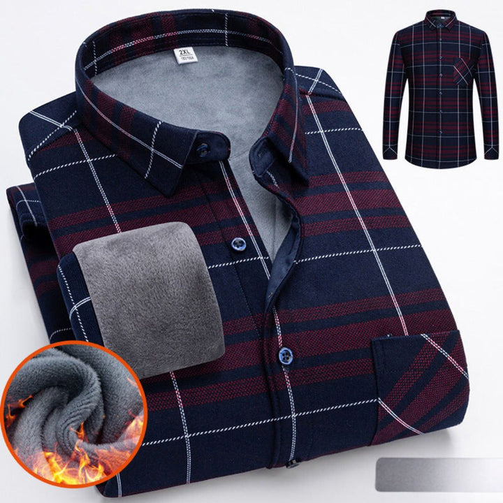 Lässiges Herren-Fleece-Winterhemd – warmes und bequemes Design für kalte Tage