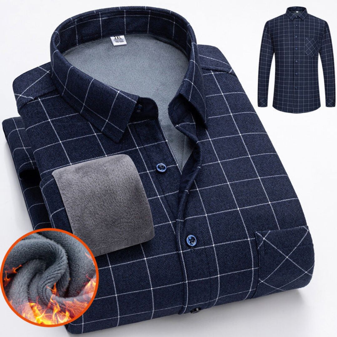 Lässiges Herren-Fleece-Winterhemd – warmes und bequemes Design für kalte Tage