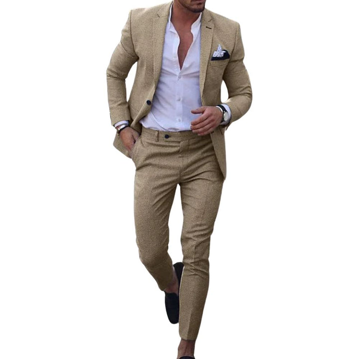 Lässiges Herrenkostüm 2-teilig, ideal für Herbst und Winter, vereint Eleganz und Komfort.