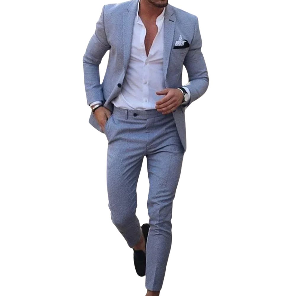 Lässiges Herrenkostüm 2-teilig, ideal für Herbst und Winter, vereint Eleganz und Komfort.