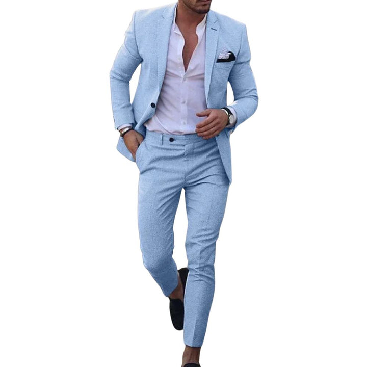 Lässiges Herrenkostüm 2-teilig, ideal für Herbst und Winter, vereint Eleganz und Komfort.
