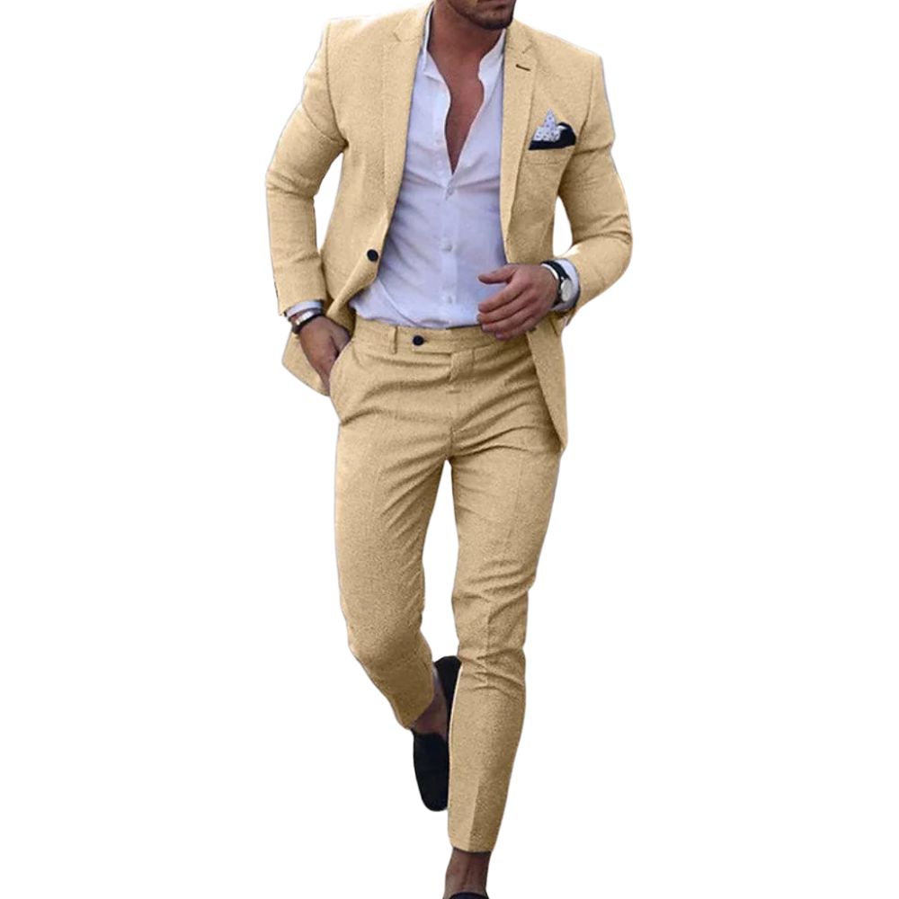 Lässiges Herrenkostüm 2-teilig, ideal für Herbst und Winter, vereint Eleganz und Komfort.