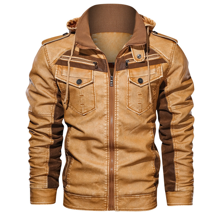 Lässige Herren-Lederjacke aus hochwertigem Material mit stilvollem und zeitlosem Design