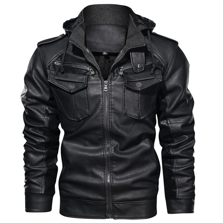 Lässige Herren-Lederjacke aus hochwertigem Material mit stilvollem und zeitlosem Design