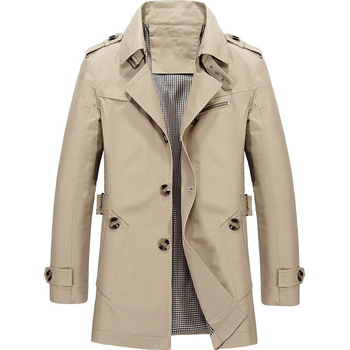 Legerer Wintermantel für Männer, ideal für Herbst- und Wintertage, mit entspanntem Stil und kuscheliger Wärme.