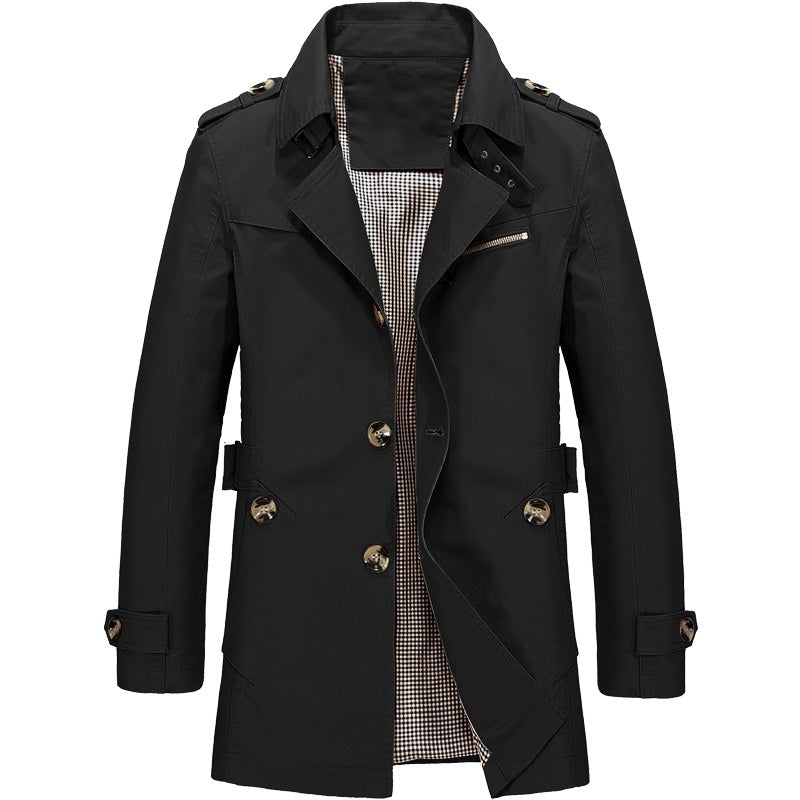 Legerer Wintermantel für Männer, ideal für Herbst- und Wintertage, mit entspanntem Stil und kuscheliger Wärme.