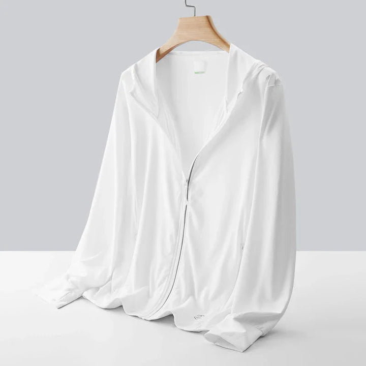 Leichte Herrenjacke mit Reißverschluss, ideal für milde Tage und vielseitige Anlässe.