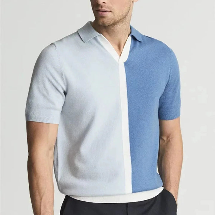 Luftiges gestricktes Sommer-Poloshirt für Männer – Der perfekte Begleiter für warme Sommertage.