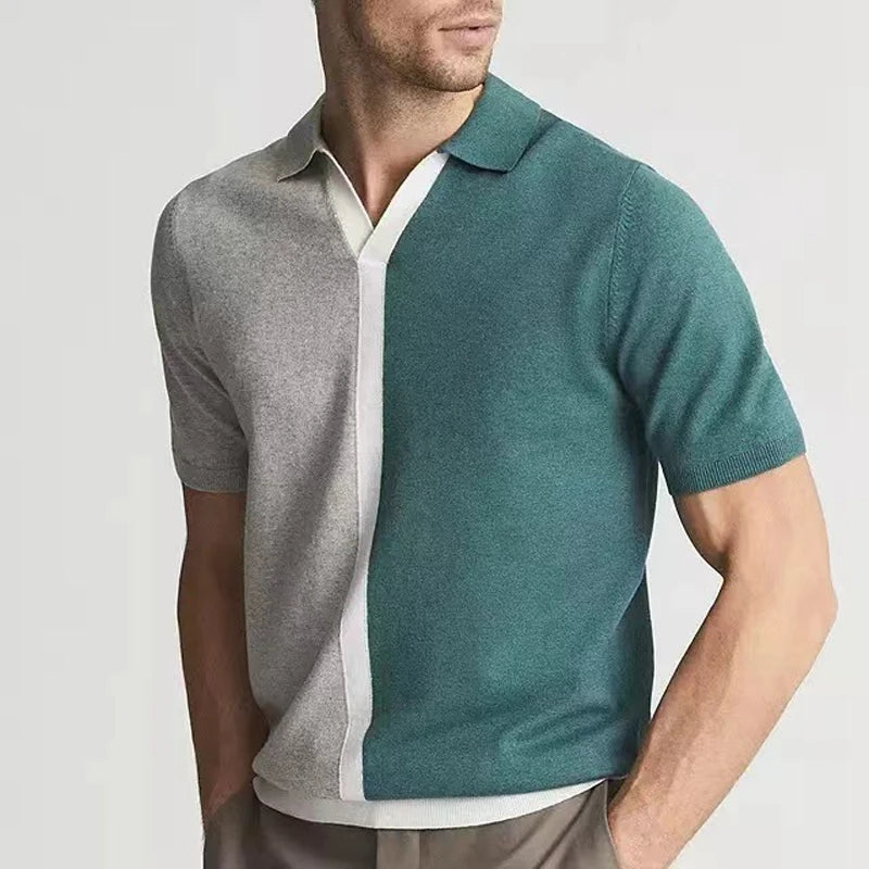 Luftiges gestricktes Sommer-Poloshirt für Männer – Der perfekte Begleiter für warme Sommertage.