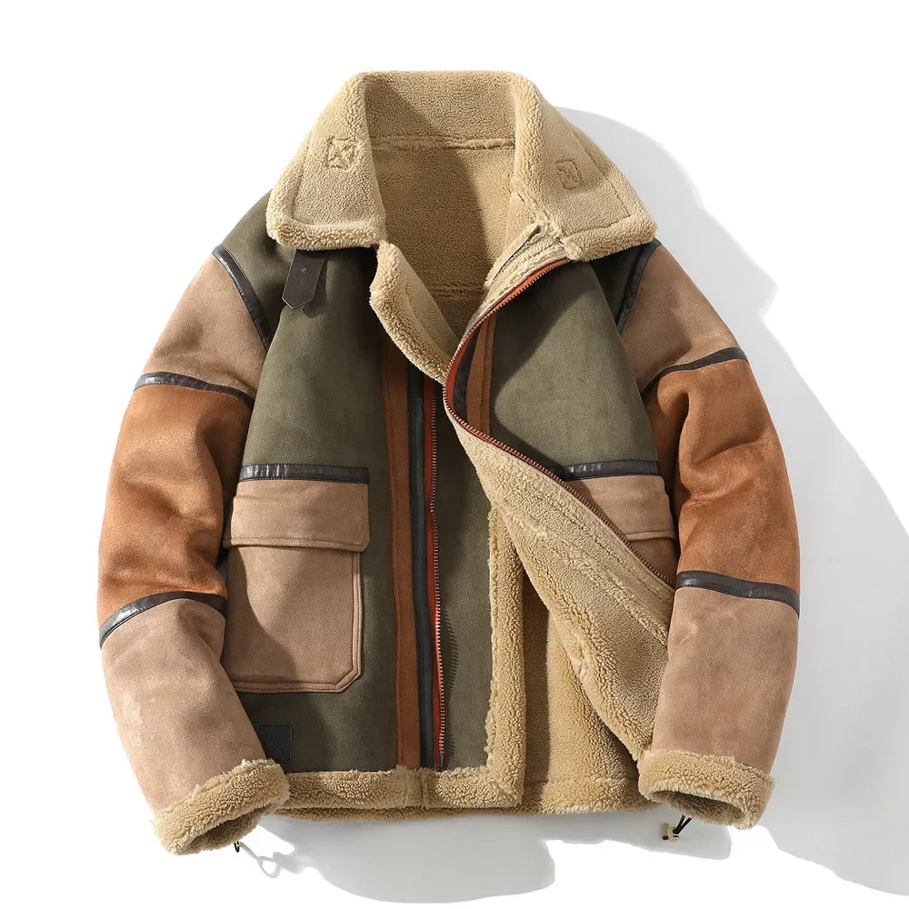 Luxe Fleece-Winterjacke aus Wildleder - Alfons