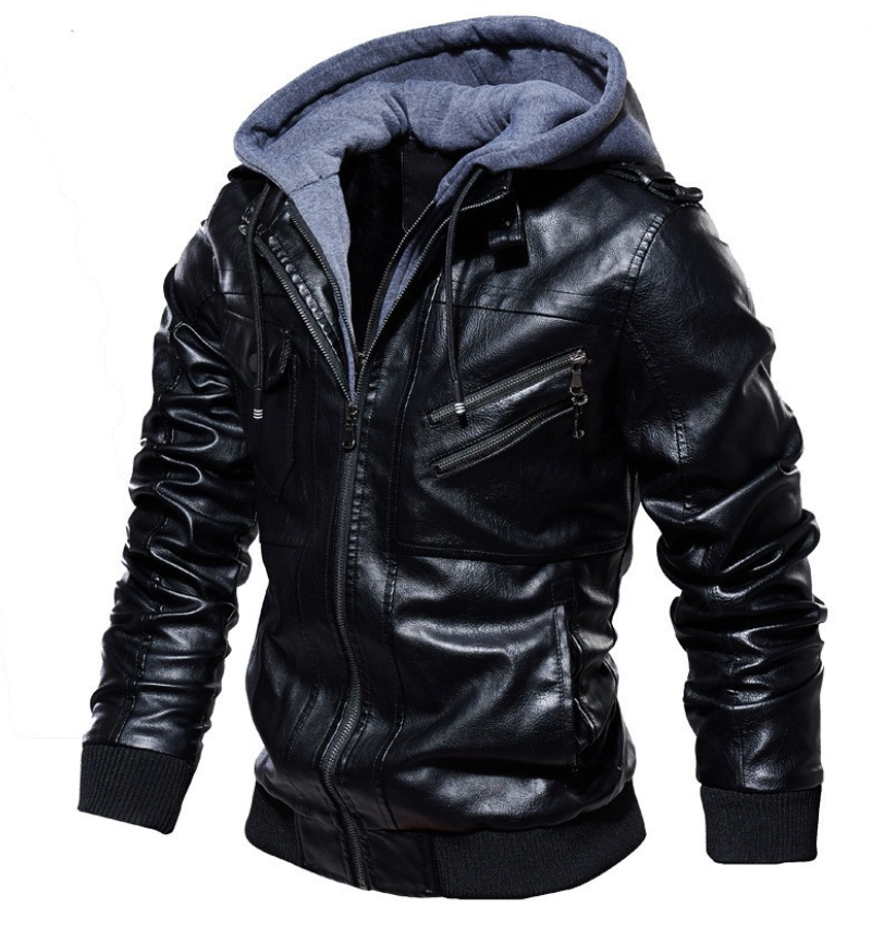 Elegante luxuriöse Lederjacke für Männer mit raffinierten Details.