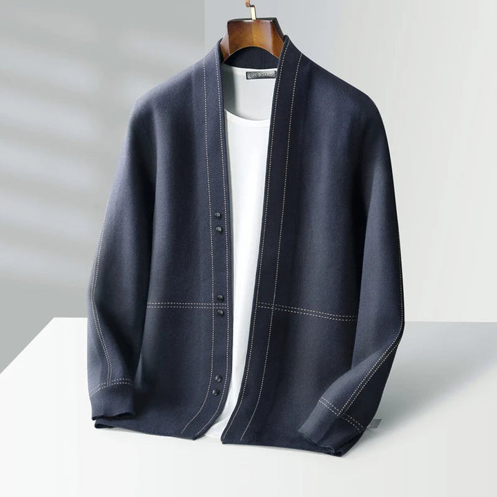 Luxuriöser eleganter Strickcardigan für Männer, stilvoll und gemütlich für kühle Tage